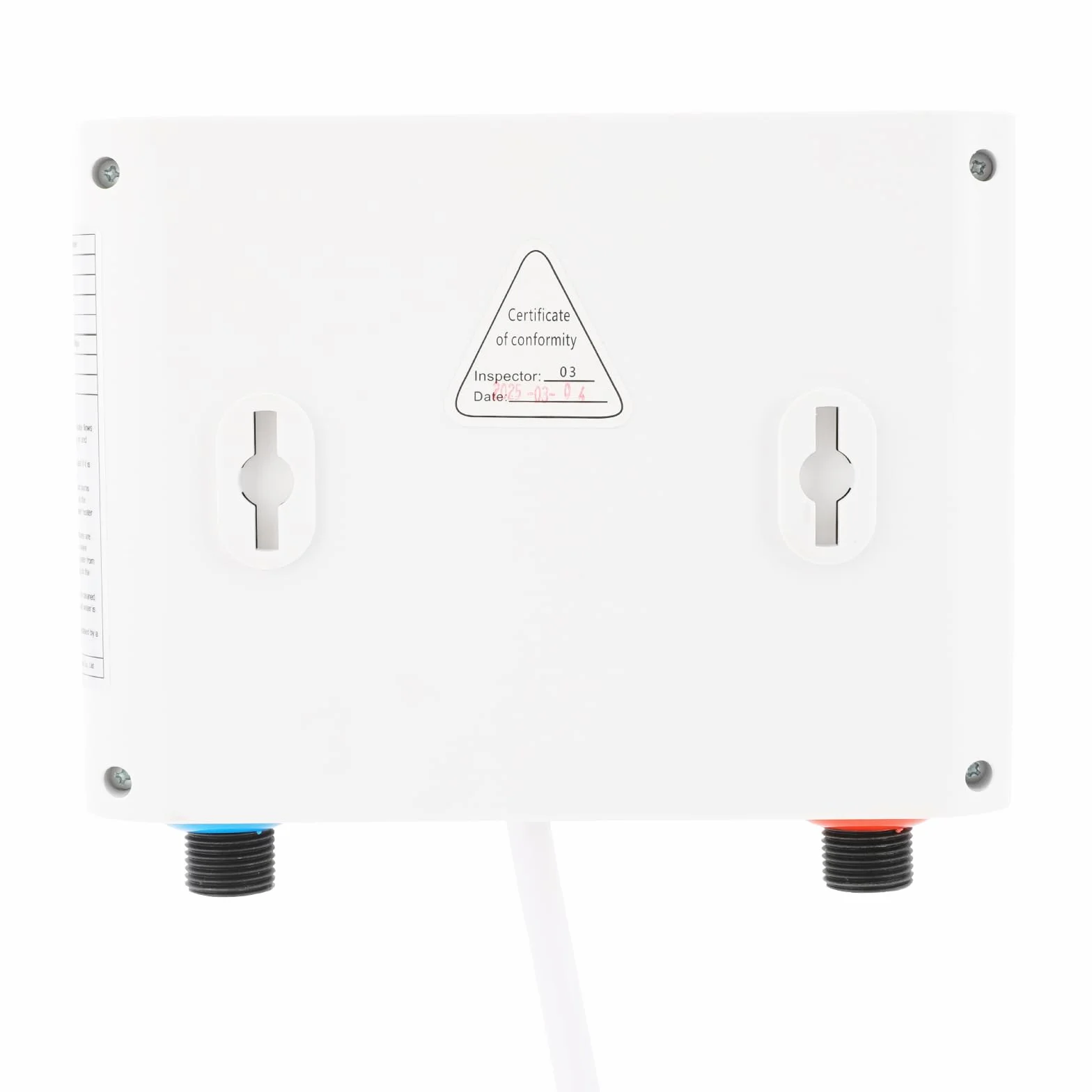 Elektryczny mały przepływowy podgrzewacz wody ABS + odlew aluminiowy, elektroniczny podgrzewacz wody, wodoszczelny, IPX4, mini urządzenie kuchenne ze wskaźnikiem temperatury LED do kuchni