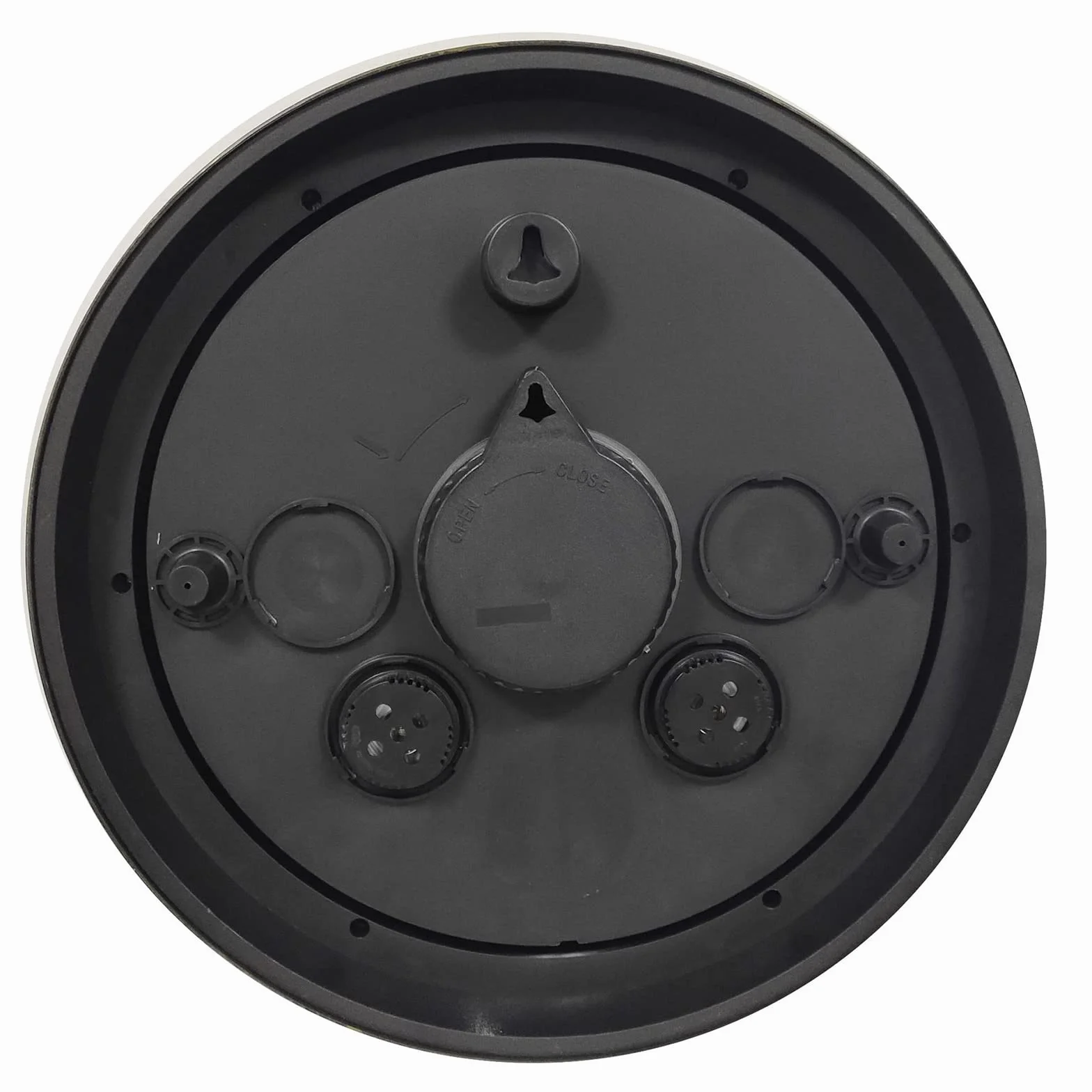 JATIBOSH Retro zegar ścienny do wewnątrz/na zewnątrz z termometrem i higrometrem combo, zegar wiszący, 38 cm, cichy, nietykający, dekoracyjny zegar na baterie, zegar basenowy (baterie nie są dołączone