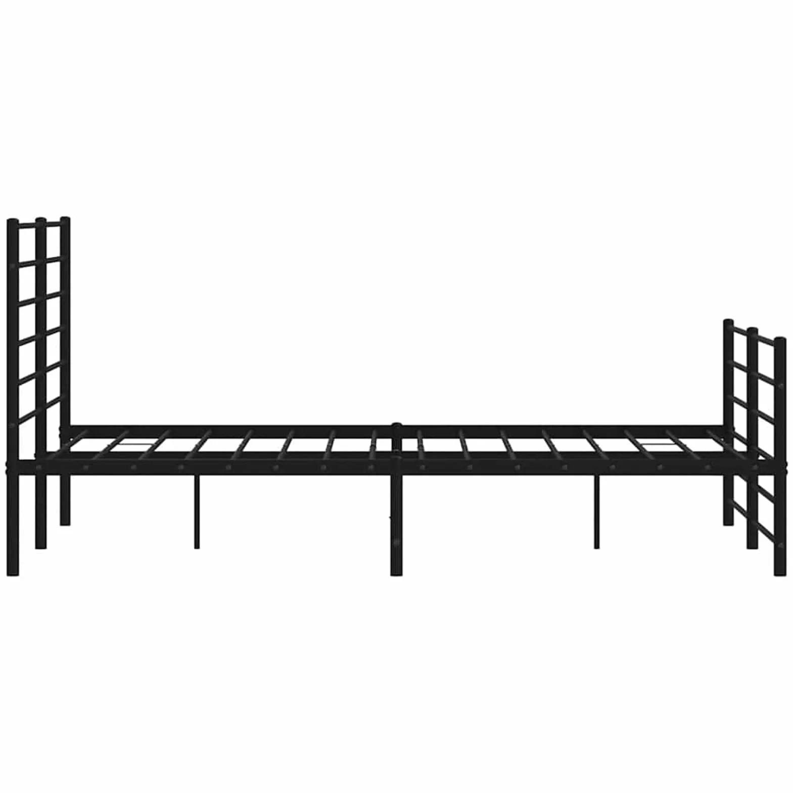 ATOMSTACK MAKER Cama de Metal Con Cabecero y Piecero, Estructura de Acero Negro Mate 150 x 200 cm, Incluye Somier de Lamas, Altura Inferior 26 cm, Diseño Moderno y Robusto para Adultos – Montaje Fácil