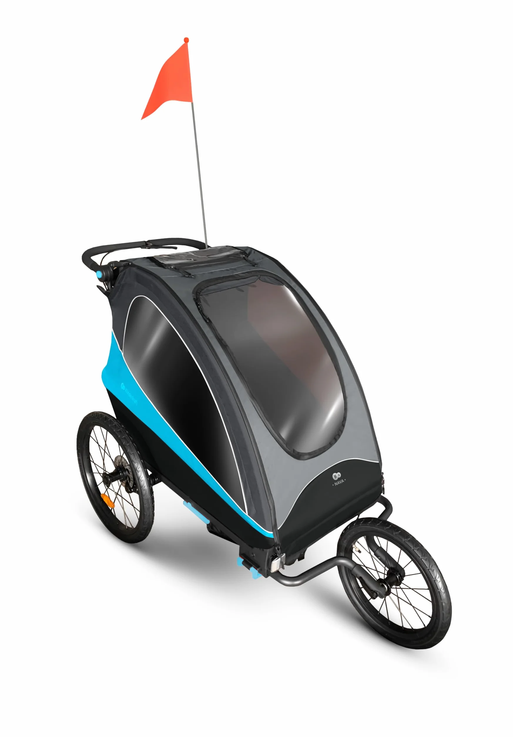 Kinderkraft NAVA wielofunkcyjny wózek dziecięcy 3 w 1: przyczepka rowerowa, wózek dziecięcy dla dwójki dzieci