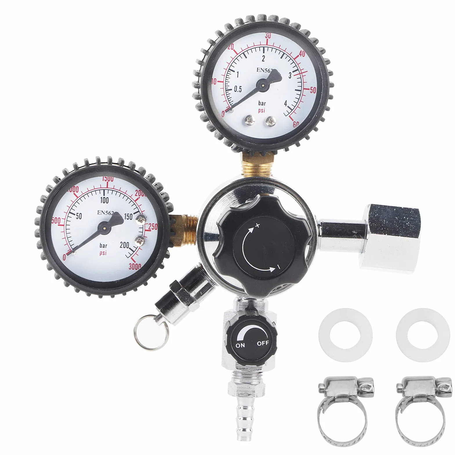 Adapter Keg Zbiornik Bezpieczeństwa Regulator Ciśnienia Co2 Piwo Beczka z Napojami Sodowymi Zawór Nadmiarowy Ciśnienie Domowe Warzenie Piwo Przewód Gazowy montaż W21.8 Ue Wtyczka