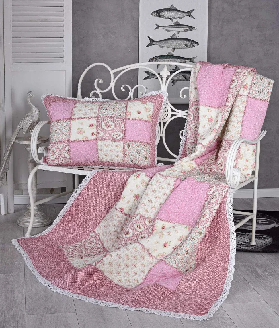 Palazzo koc patchworkowy Shabby Quilt 150x200 cm narzuta pikowana