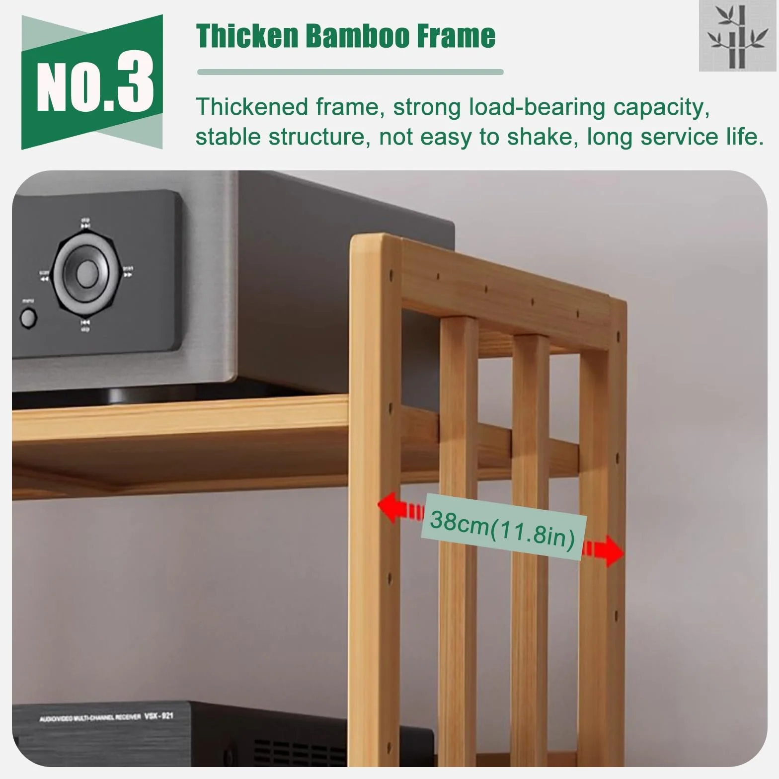 Regulowana 5-poziomowa półka ma na telewizor i koncerty - nowoczesna rozrywka Sto Rack (60 x 38 x 53 cm) - wszechstronny stojak HiFi na DVD, płyty i kable nizat