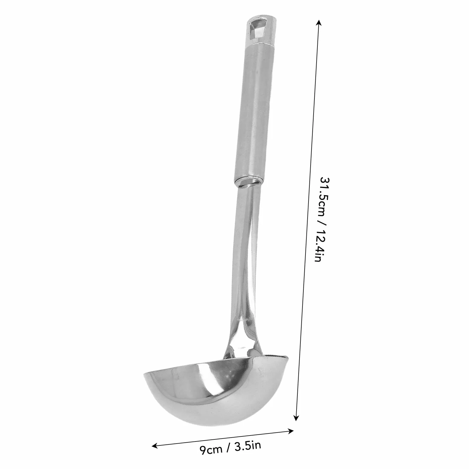 Separator Oleju Chochla, łyżka Filtrująca ze Stali Nierdzewnej 304 Zupy Sosy Gulasze Separator Sosu Kuchnia Gotowanie Odtłuszczacz Sitko Łyżka z Ergonomicznym Okrągłym Uchwytem