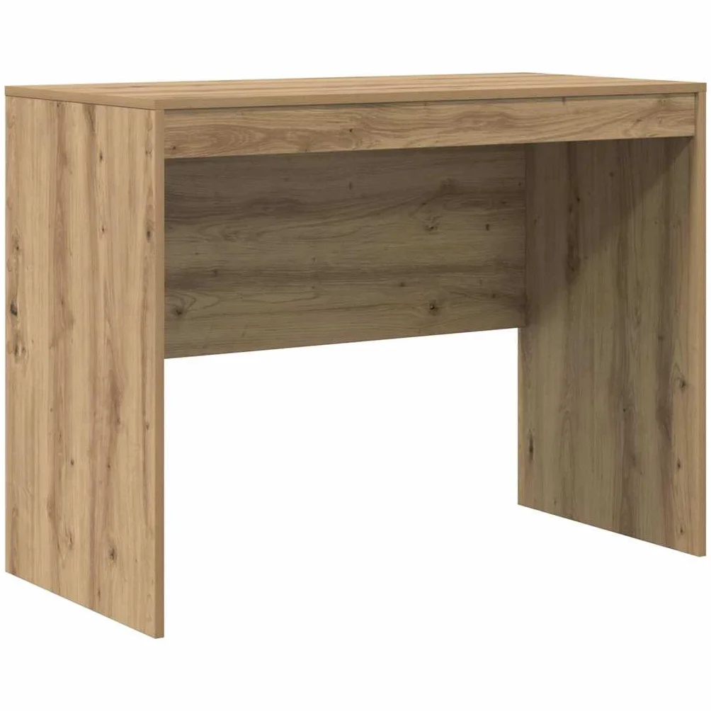 Biurko dębowe rękodzieło, 100 x 50 x 76 cm, materiał drewnopochodny, wytrzymały stolik komputerowy do domowego biura, kompaktowy cud przestrzeni, idealne do gabinetu, sypialni i gabinetu