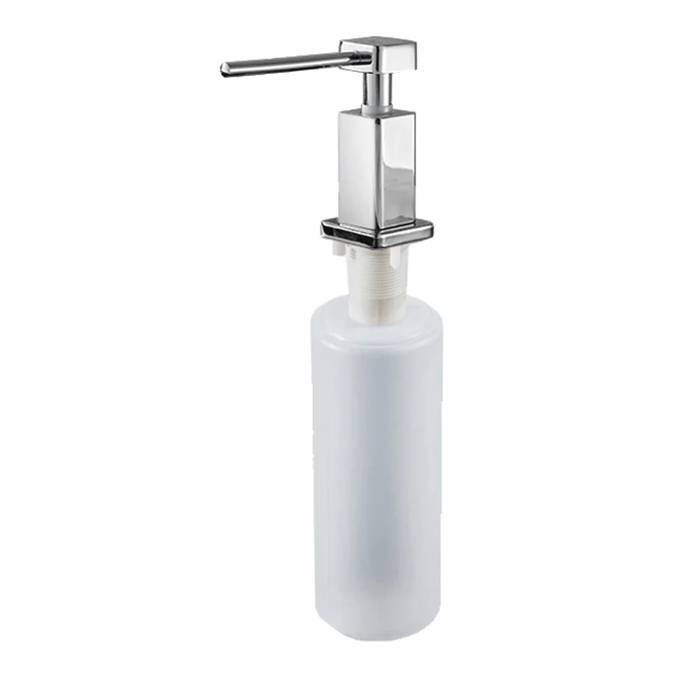 Dozownik mydła w kuchni, mosiężny blat, pompa dozująca balsam do naczyń w płynie 250 ML / 8.4 uncji Butelka na mydło Wbudowana ręczna pompa do zlewozmywaka Dozowniki mydła