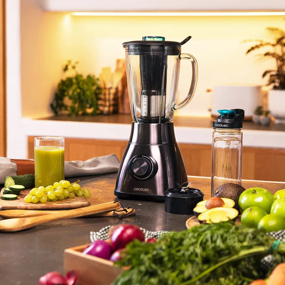 Cecotec Blender kielichowy Power Black Titanium 1800 Go 1800 W, stal nierdzewna, 1,8 L