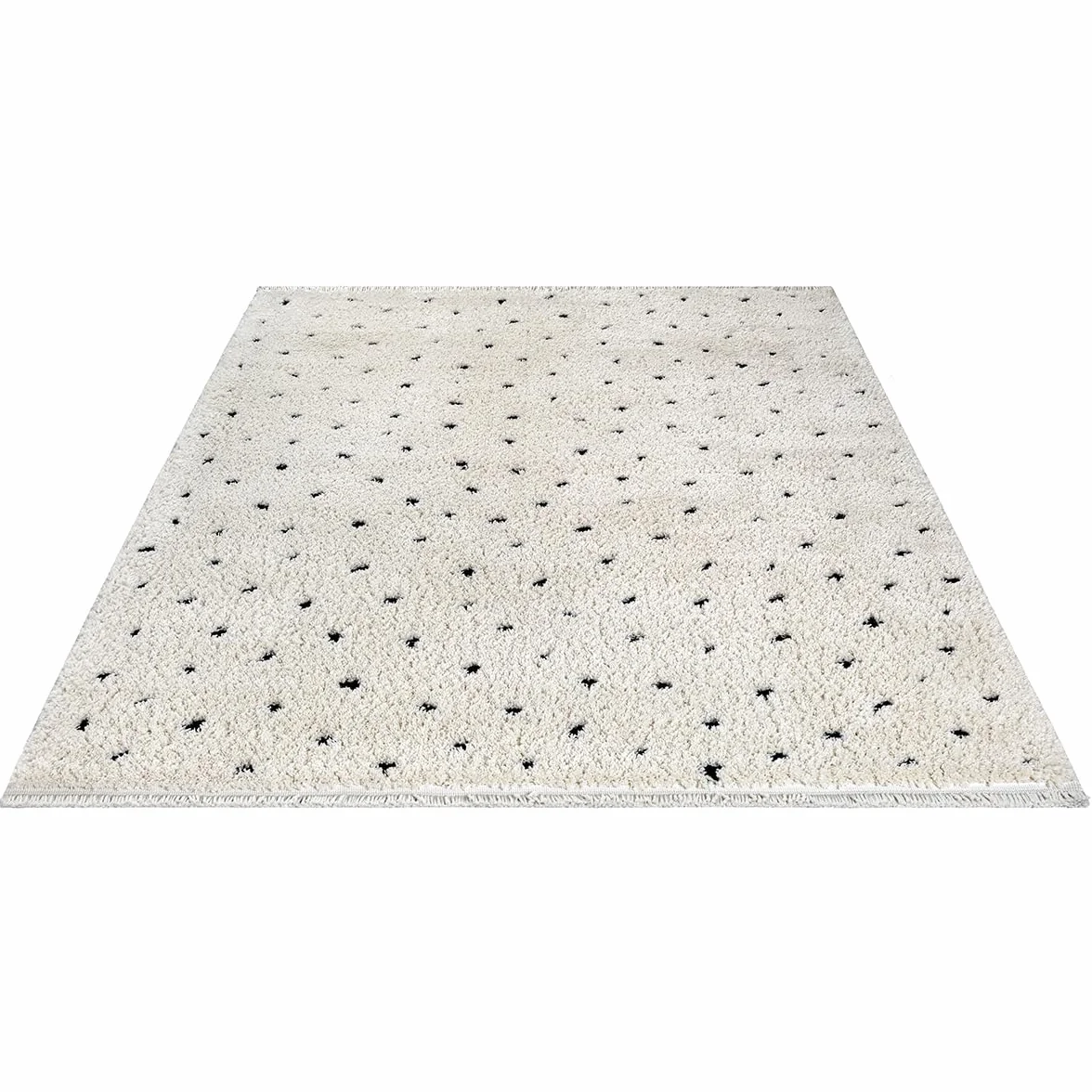the carpet Bahar Shaggy elegancki designerski dywan do salonu, miękki i łatwy w pielęgnacji, z wysokim runem, w kolorze kremowym, 160 x 230 cm