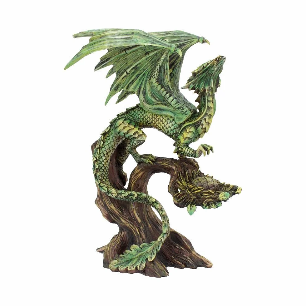 Nemesis Now Dorosły leśny smok Anne Stokes figurka 25,5 cm, żywica, zielona, jeden rozmiar