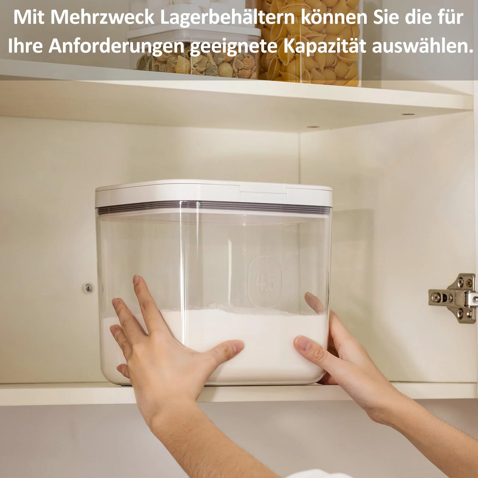 Przechowywanie środków piorących, 2,8 l + 4,5 l, pudełko do przechowywania z pokrywką, pojemnik na proszek do prania z hermetyczną pokrywką, przezroczysty pojemnik na detergent PET z łyżeczką