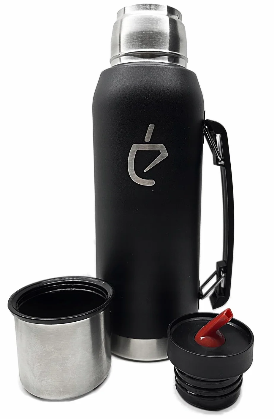 Zestaw do picia herbaty yerba mate od UN MATE dla nowicjuszy: nierdzewna calabaza 280ml, czarna nierdzewna bombilla, termos 1000ml oraz czyścik szczoteczka. eleganckie pudełko unmate, bez BPA