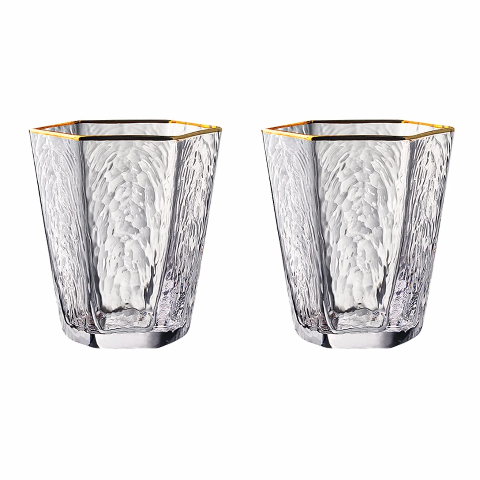 Szklanki do wody Domowe szklanki do picia (zestaw 4 sztuk) Szklany kubek Elegancki design do domu i kuchni Idealny do restauracji, barów, imprez Szklane kubki (Kolor: B) (B)