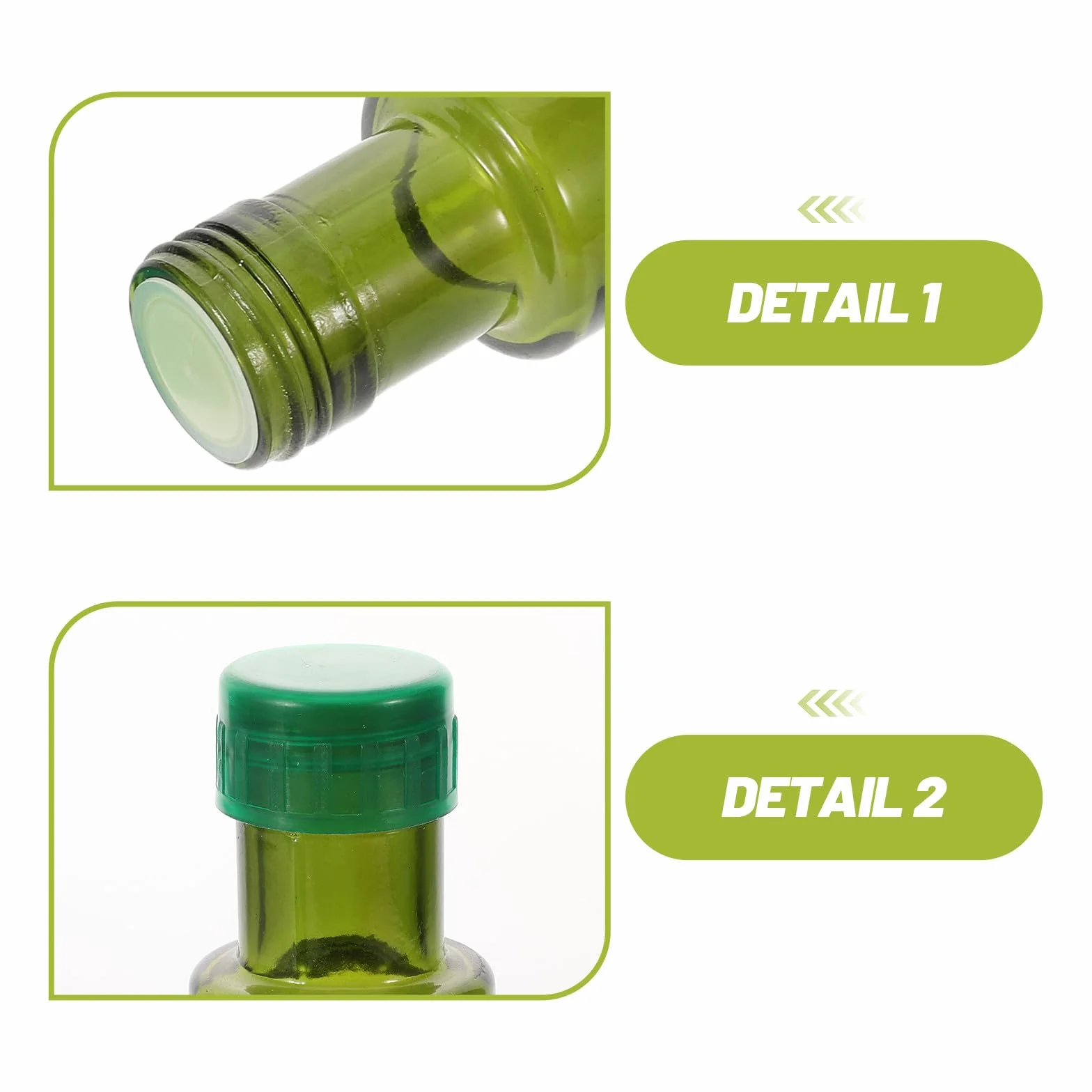 10 butelek szklanych na oliwę z oliwek z nakrętką - 3 uncje/100 ml Mini hermetyczny dozownik do olejów kuchennych, octów, dressingów i sosów - Szklane butelki wielokrotnego użytku do