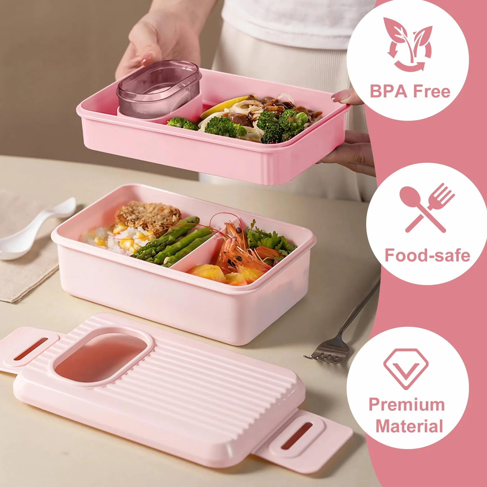 Bento Pudełka dla dzieci, 1500 ml, szczelne, do przedszkola i szkoły, szczelne, dla dziewcząt i chłopców, nadają się do kuchenki mikrofalowej i mycia w zmywarce