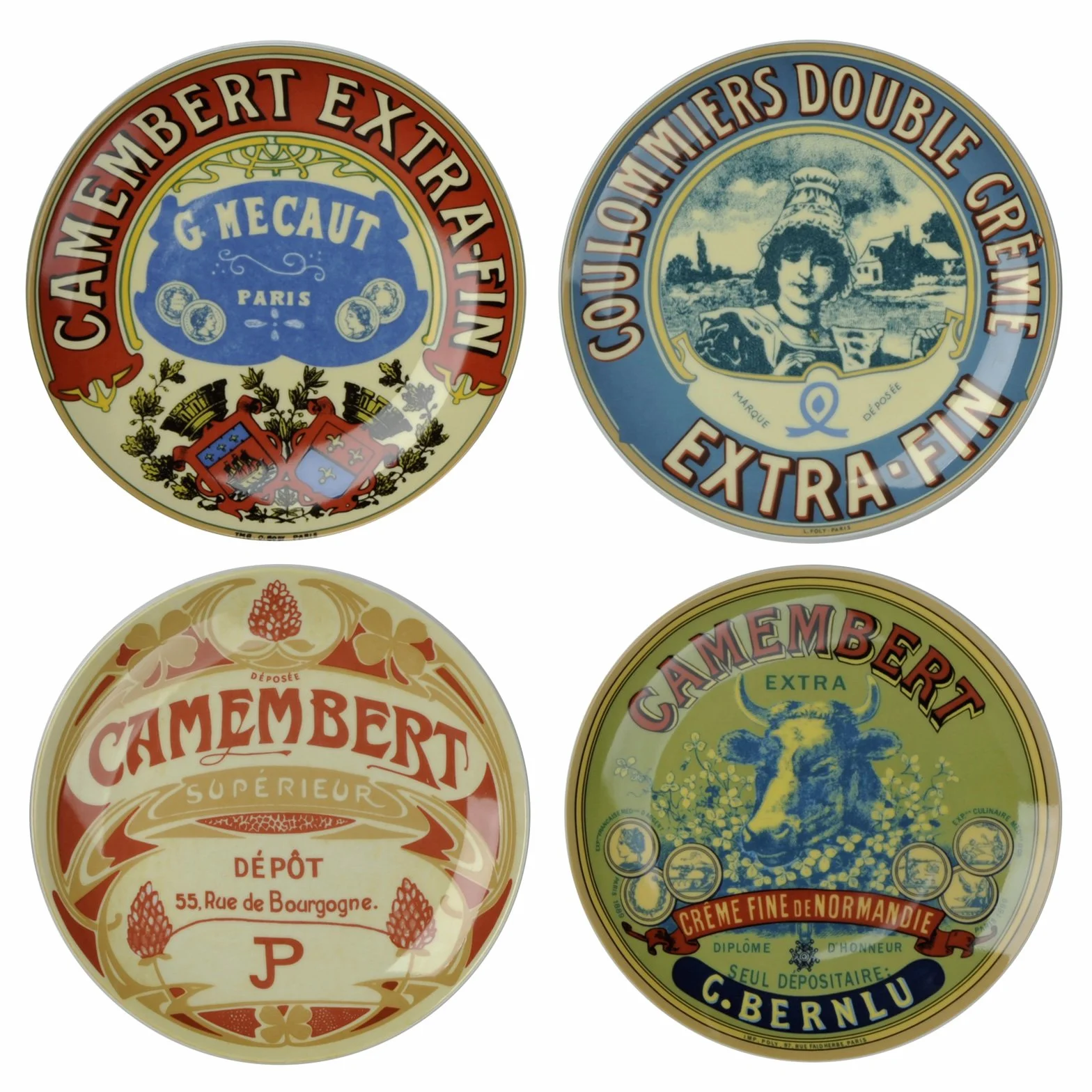 Bia Zestaw talerzy DRH Camembert, zestaw 4 szt