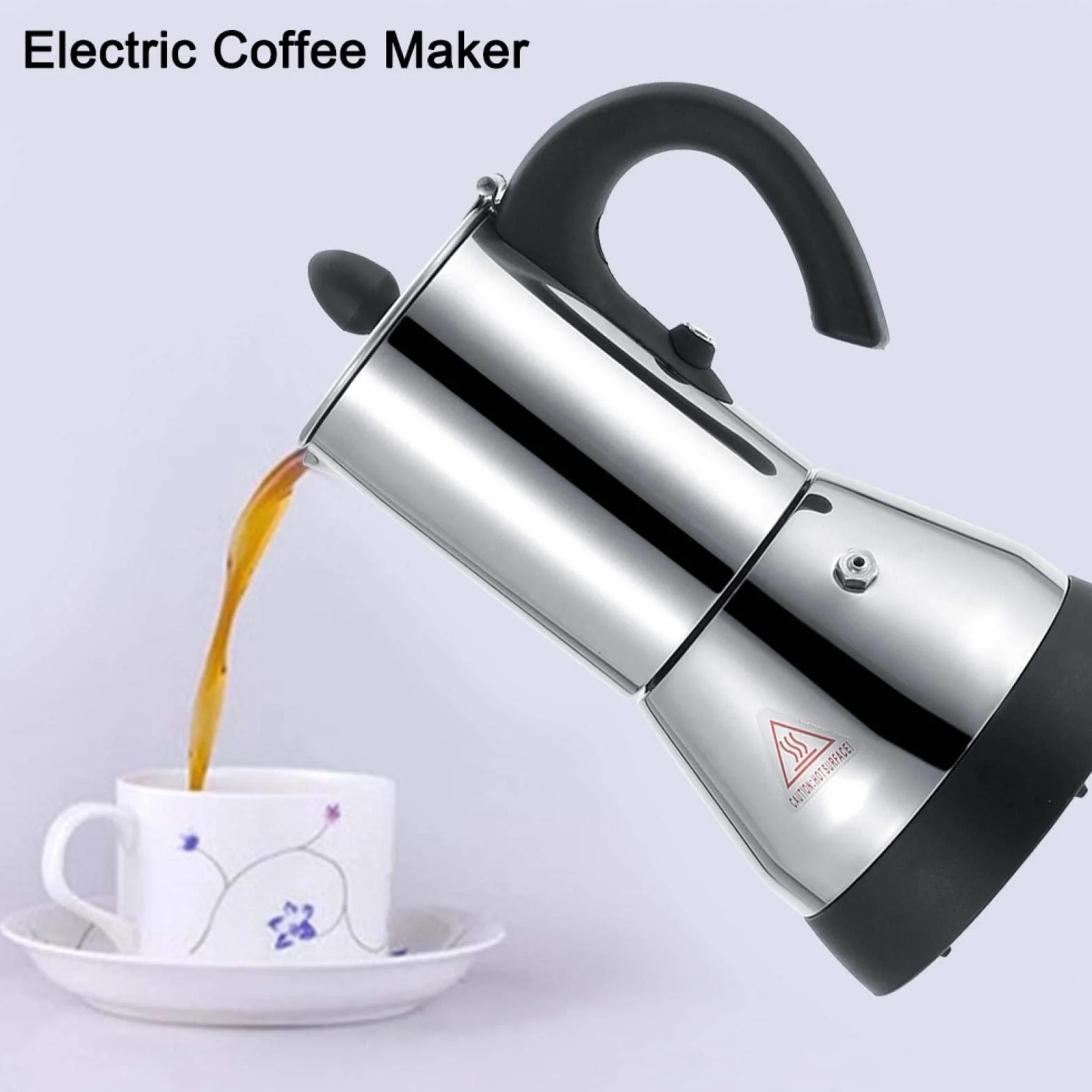 Elektryczny dzbanek do espressoekspres 300 ml, z stali nierdzewnej, wtyczka UE 220 V