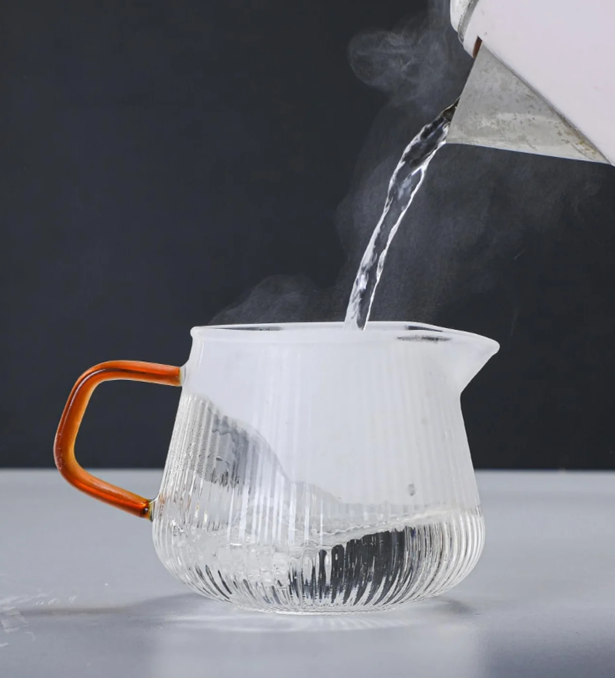Serwer do kawy z przezroczystego szkła, 600 ml, karafka do nalewania herbaty i kawy