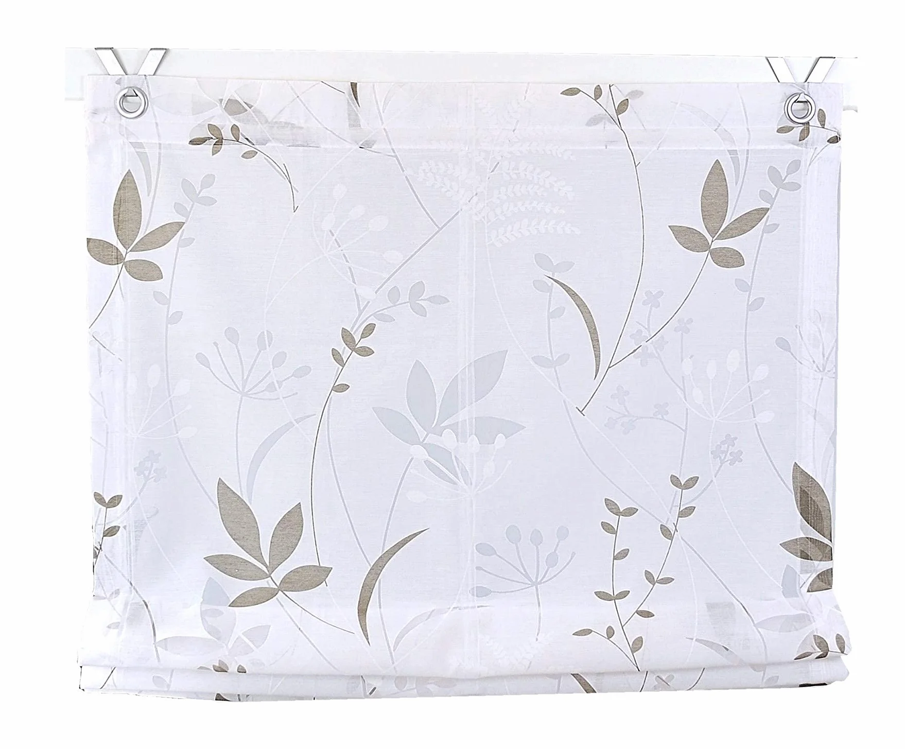 Roleta rzymska Dandelion, biała, naturalna, szarobrązowa (taupe), 80 x 140 cm