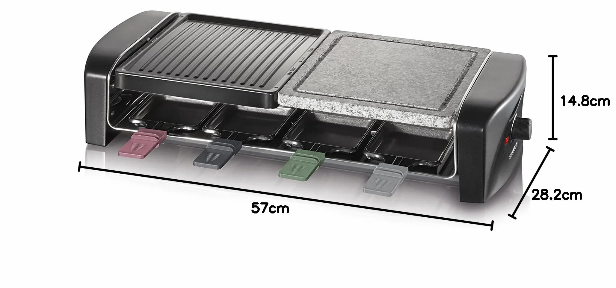 Severin RG 9645 Grill, Szary/Czarny, 1 sztuka