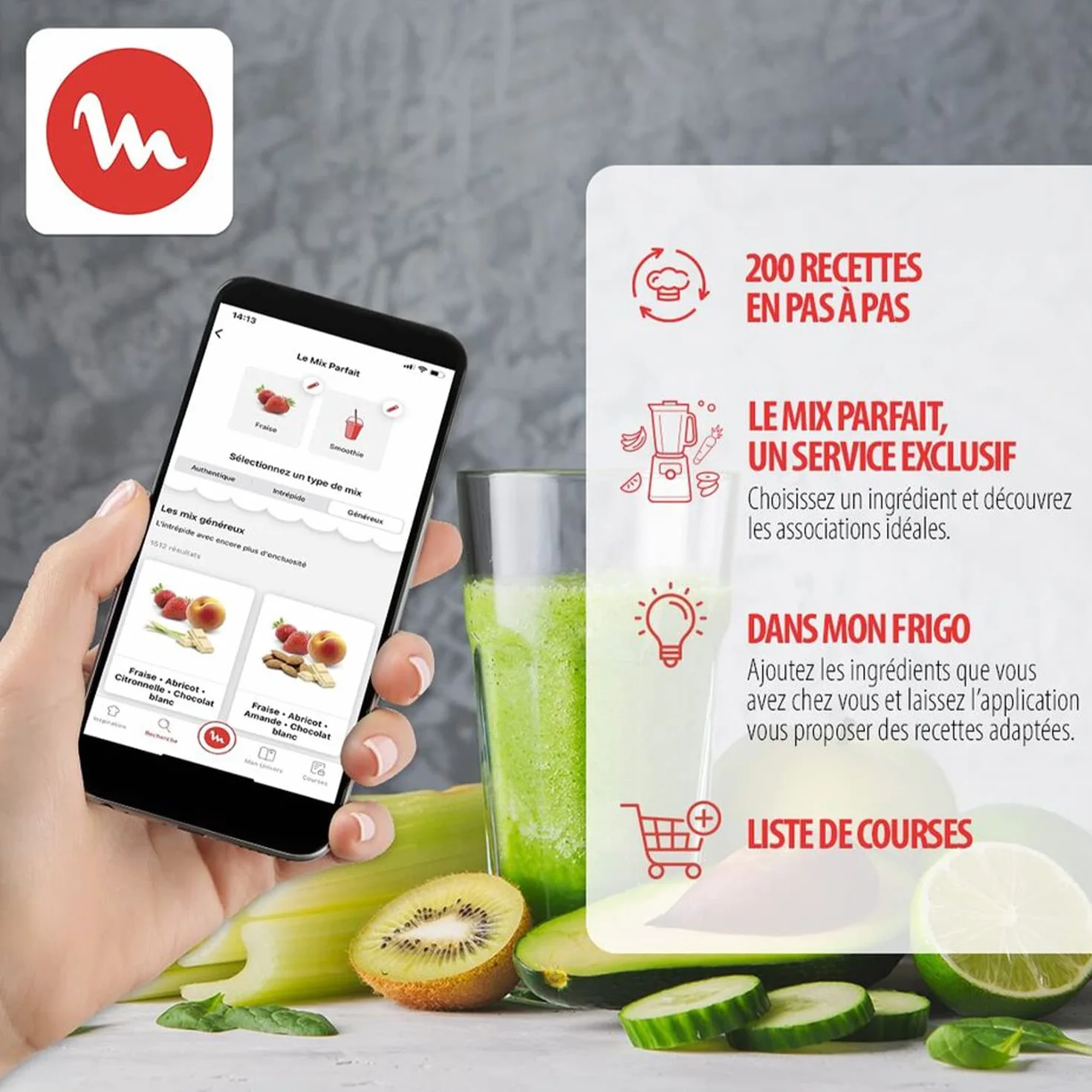 Moulinex Soup&Plus mikser stojący, pojemność 2 l, automatyczne programy i czyszczenie, tryb ręczny, intuicyjny interfejs, idealna mieszanka, wyprodukowano we Francji LM924500