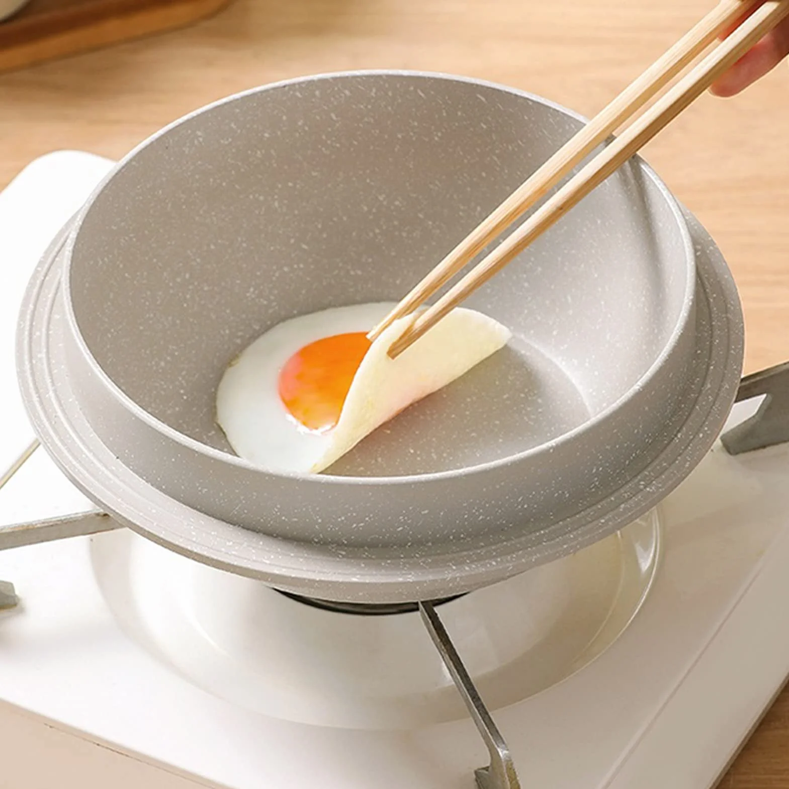 Nieprzywierający Dutch Oven Z Pokrywką Holenderski Piekarnik Bezpieczeństwo Indukcyjne Do Gotowania Uchwyt Pierścieniowy Do Kuchenek Gazowych(White)