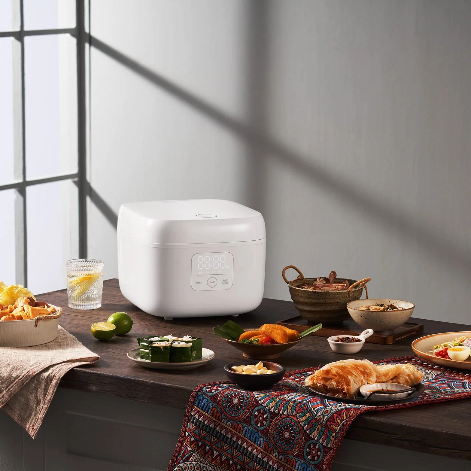 Joyami Mini Smart Ryżowar, Biały, 300W