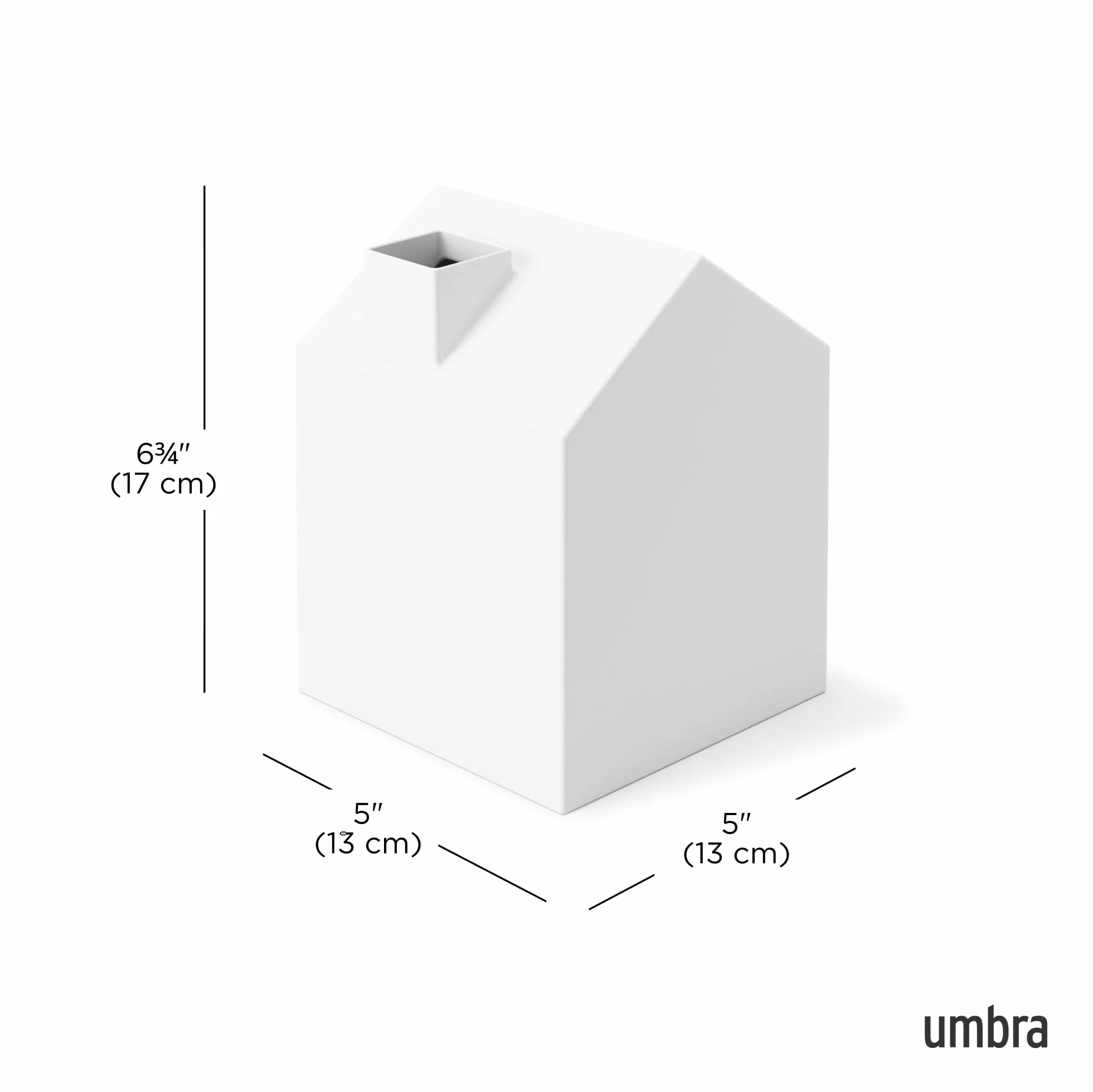 Umbra Pojemnik na Chusteczki Higieniczne, Biały, 12.7 x 12.7 x 17.1 cm