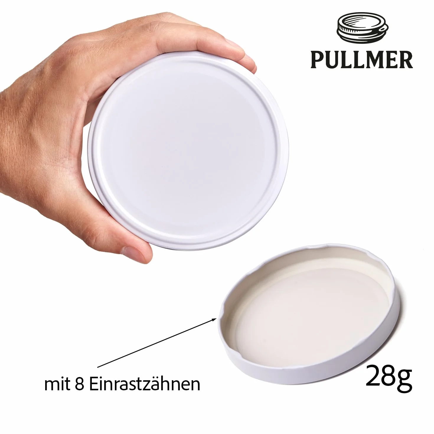Pokrywki do słoików 110 mm, zakręcane pokrywki (białe, 10 sztuk)