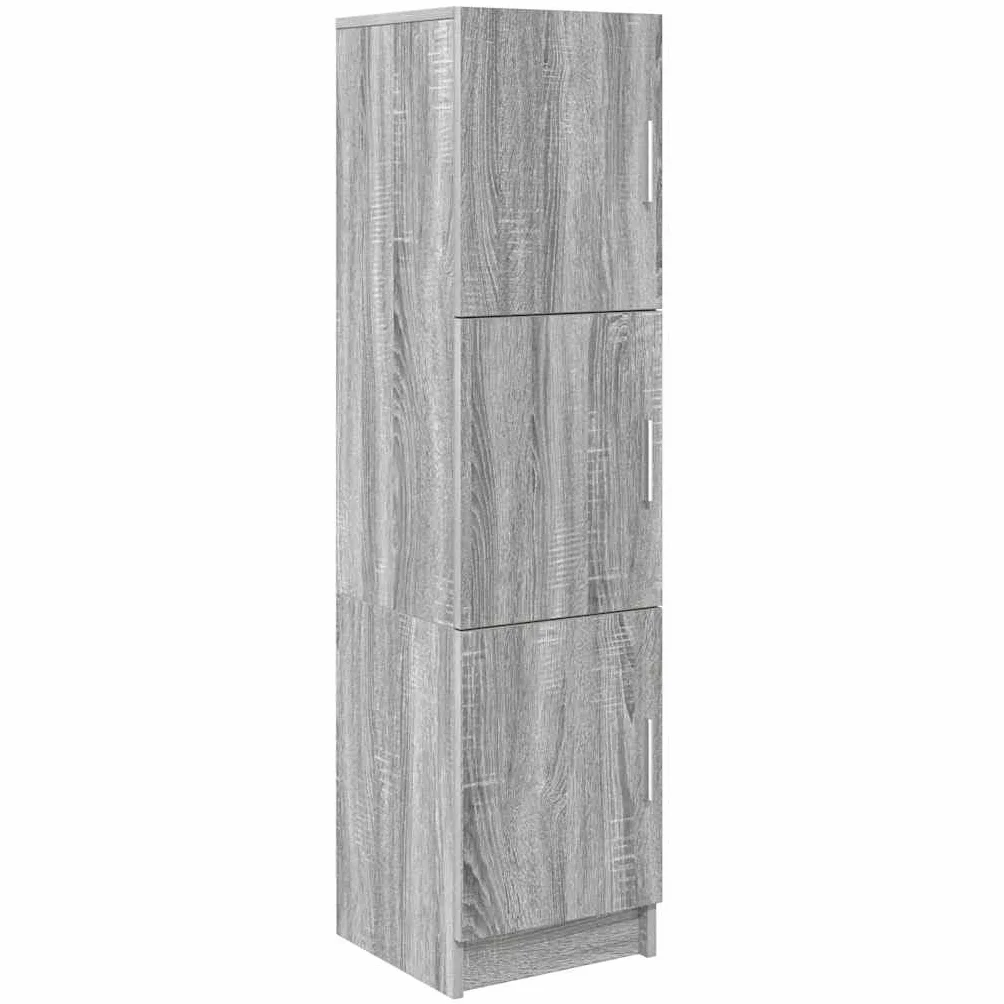 Biurko Sonoma szary materiał drewnopochodny z miejscem do przechowywania i regałem, 133,5 x 50 x 124 cm, 2-częściowe, ergonomiczne, nie zajmuje dużo miejsca, do biura, domowego biura i miejsca