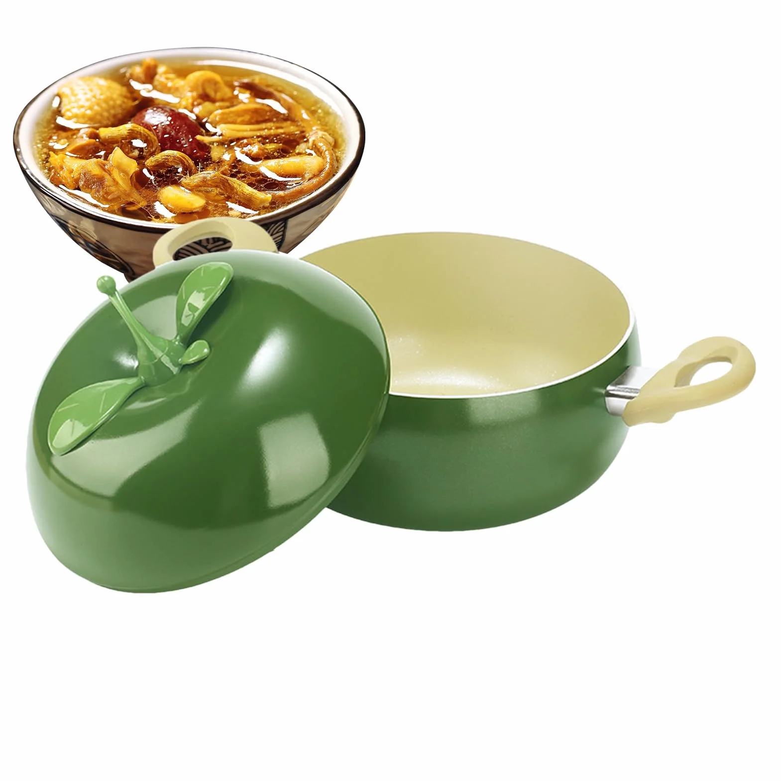 Rondel Do Sosów - Garnek Do Warzyw I Owoców Wolnego Gotowania,Rondel Duszenia Z Pokrywą, Kuchni Indukcyjnej Gotowania Piec Płyty Grzewcze Duszenia Smażenia Spaghetti