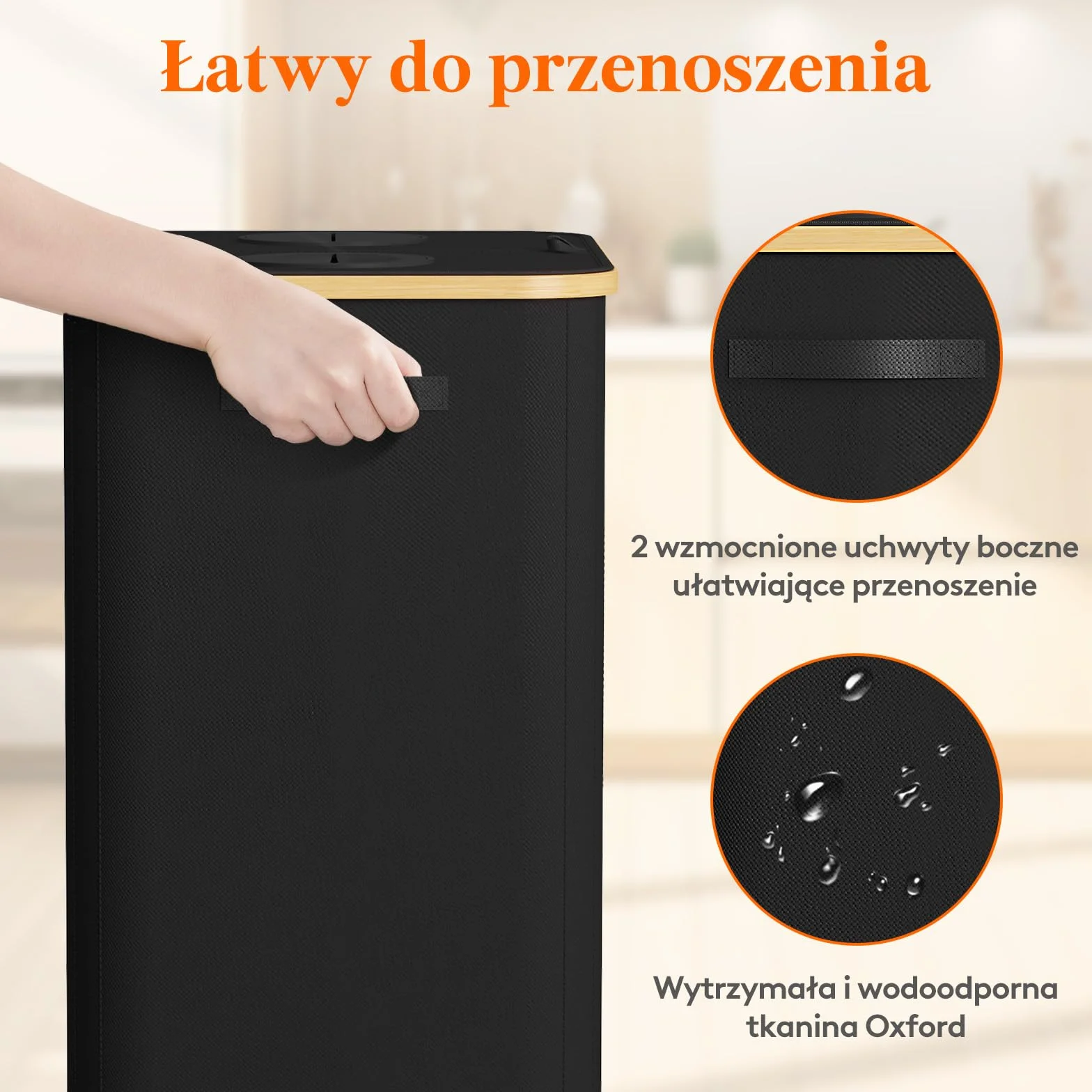 Lifewit Pojemnik Butelki z Pokrywą, 2 Komory 150 L, Pojemnik do Selektywnego Sortowania Butelek Plastikowych i Szklanych, Recyklingu na Zewnątrz Otworem, Przechowywania w Kuchni, Czarny