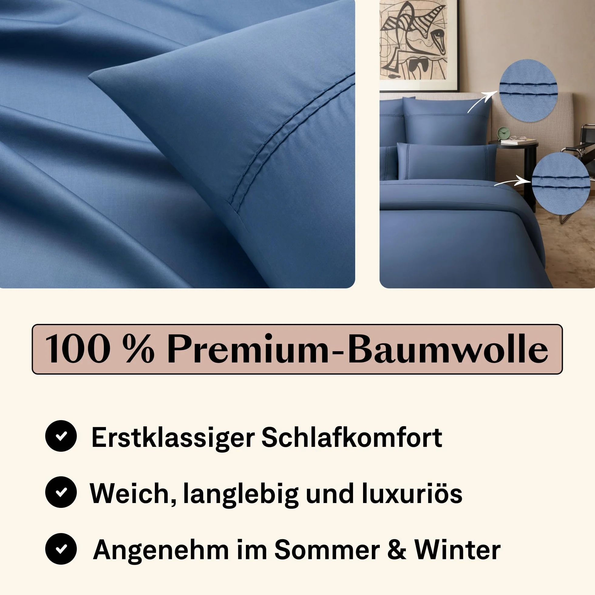 Pościel z makosatyny 135 x 200 cm niebieska haftowana | komplet pościeli 135 x 200 | pościel satynowa 135 x 200 | pościel hotelowa 135 x 200 cm 40 x 80 | pościel jednokolorowa | pościel hotelowa