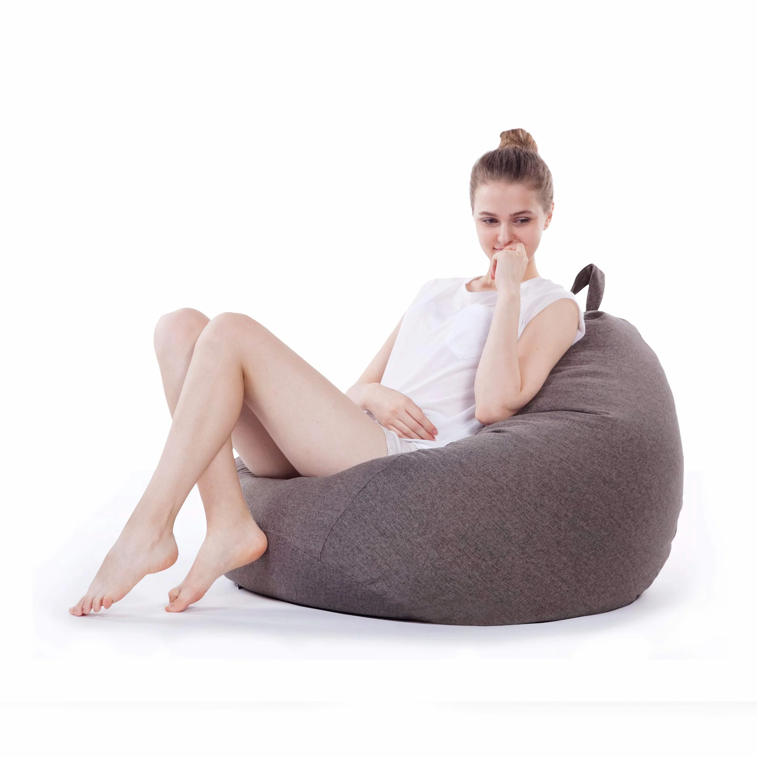 Lumaland Worek do siedzenia Comfort Line, worek do użytku wewnątrz pomieszczeń, 90 x 110 x 50 cm, z ponad 1,9 mln dopasowanych koralików EPS, miękka i wygodna poduszka na podłogę, fotel dla dzieci i