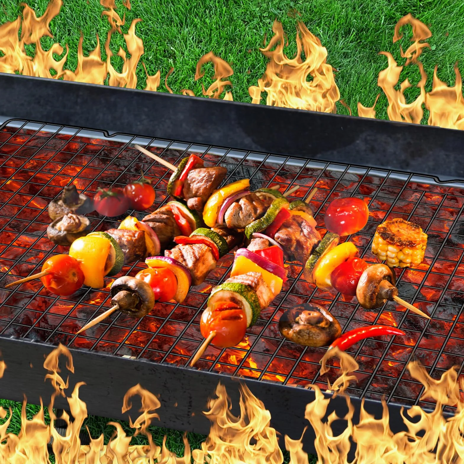 Pleafind Zestaw 3 rusztu piekarnika, 40 cm x 25 cm uniwersalny grill do piekarnika ze stali nierdzewnej, czarny grill do pieczenia, grillowania i suszenia, można myć w zmywarce