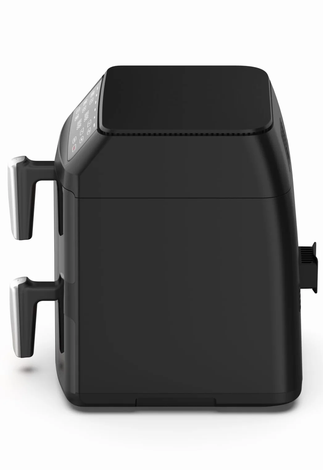 Frytkownica na gorące powietrze, 11 l, z 2 komorami i okienkiem, podwójna komora Airfryer z podwójną funkcją, automatyczne programy 6 w 1, ekran dotykowy, nieprzywierające i nadające się do