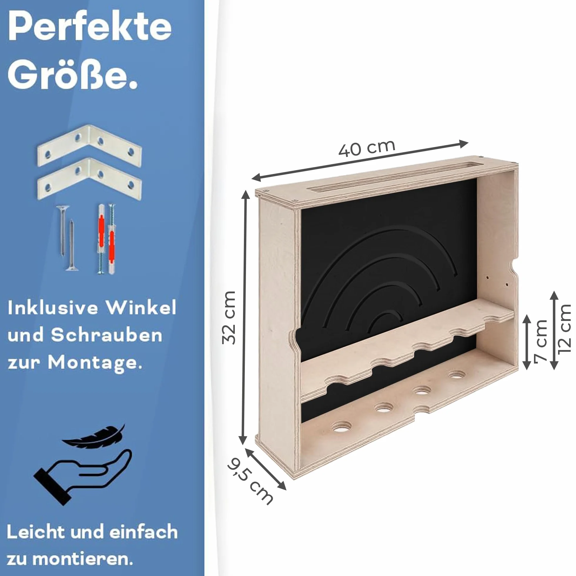 MOE UHANE Szafka do przechowywania routerów, skrzynka na routery, skrzynka na routery, skrzynka ścienna, półka WiFi, wyprodukowana w UE (40 x 9,5 x 32)
