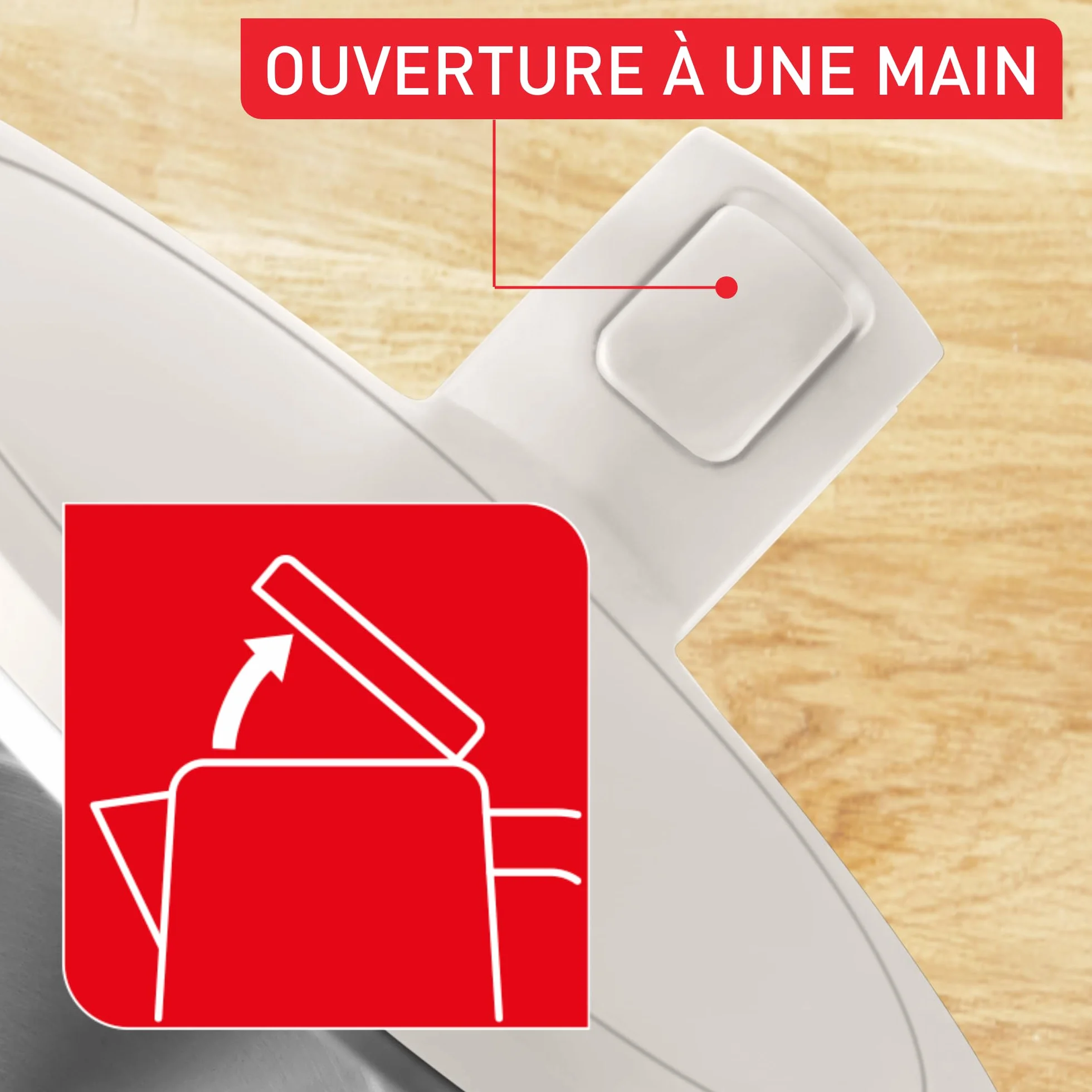Tefal KO140BE0 Thermo Protect Czajnik elektryczny, minimalistyczny design, bezpieczna obudowa, 1500 W, jasnoszary, stal nierdzewna