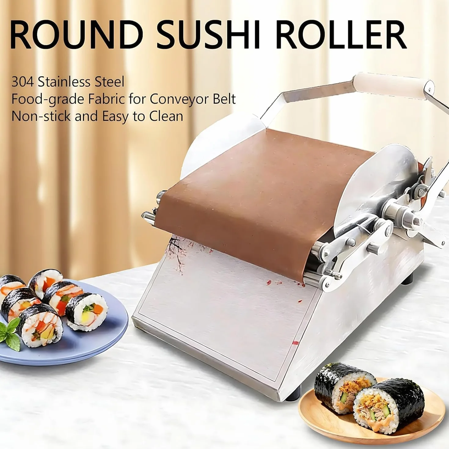 Maszyna do zwijania sushi, nieprzywierająca stal nierdzewna, łatwy do czyszczenia, ręczny ekspres do sushi do kuchni, restauracji, bufetu, idealny do domowych bułek sushi