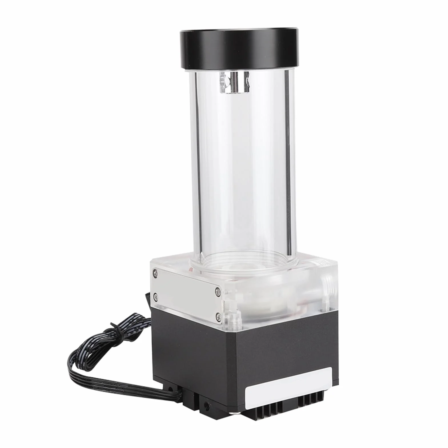 Generic Komputerowa Pompa Wodna Wydajne Odprowadzanie Ciepła Anoda Aluminiowa PMMA POM do Komputera PC Chłodnica Wodna 800L/H Zintegrowana Pompa dla Entuzjastów Gier (BLACK)