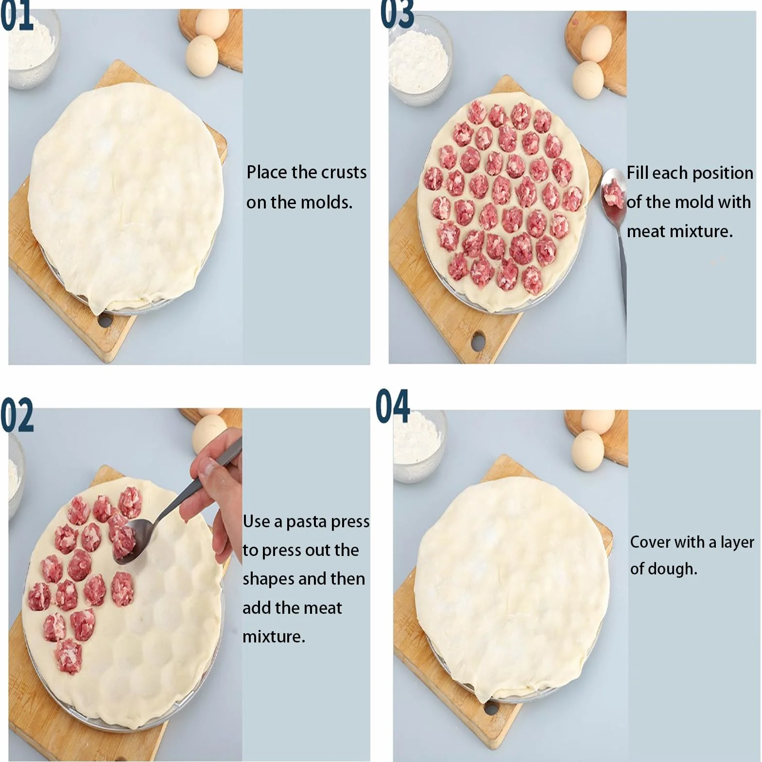 Foremka do wykrawania pierogów, ravioli, 37 otworów, forma do wykrawania pierogów, okrągła forma do ravioli, do robienia pierogów, do gotowania i pieczenia