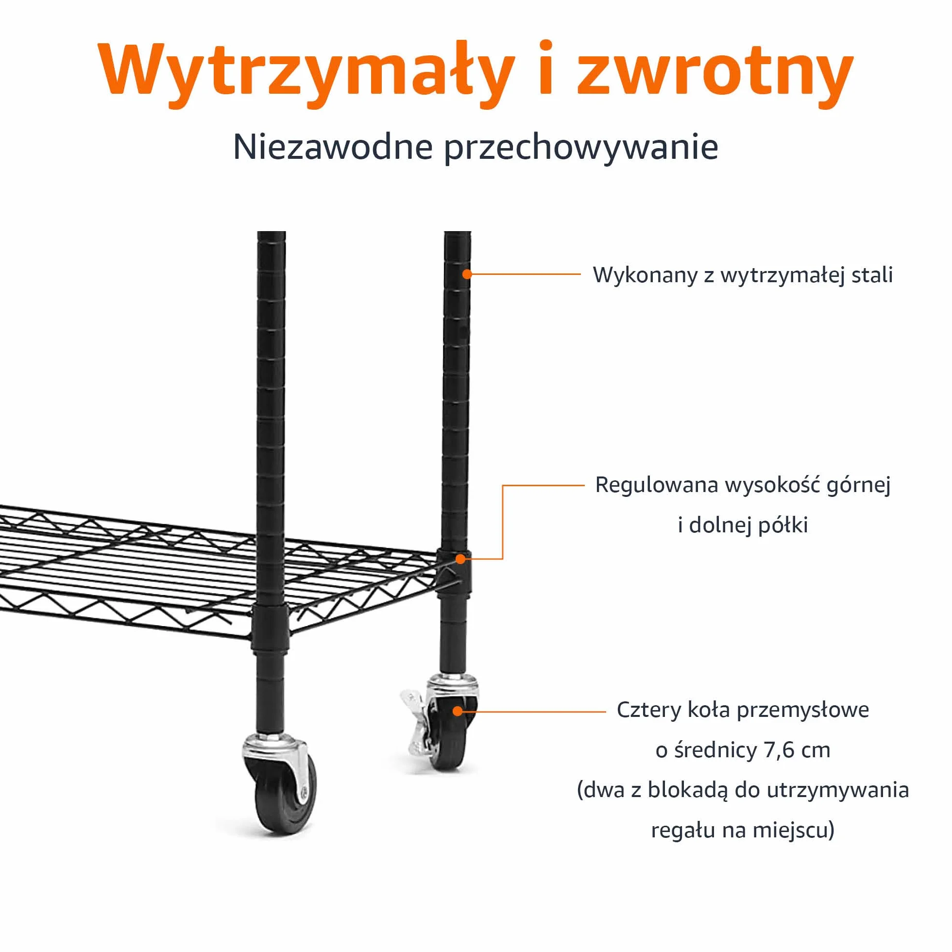 Amazon Basics Regulowany wieszak na ubrania z dwoma drążkami, stojak na kółkach, czarny 91x35,5x183 cm