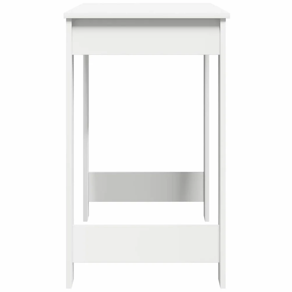 Biurko białe 100 x 45 x 75 cm z materiału drewnopochodnego, stół roboczy z dużym blatem do komputera i przyborów do pisania, stół biurowy z dużą ilością miejsca do przechowywania segregatorów