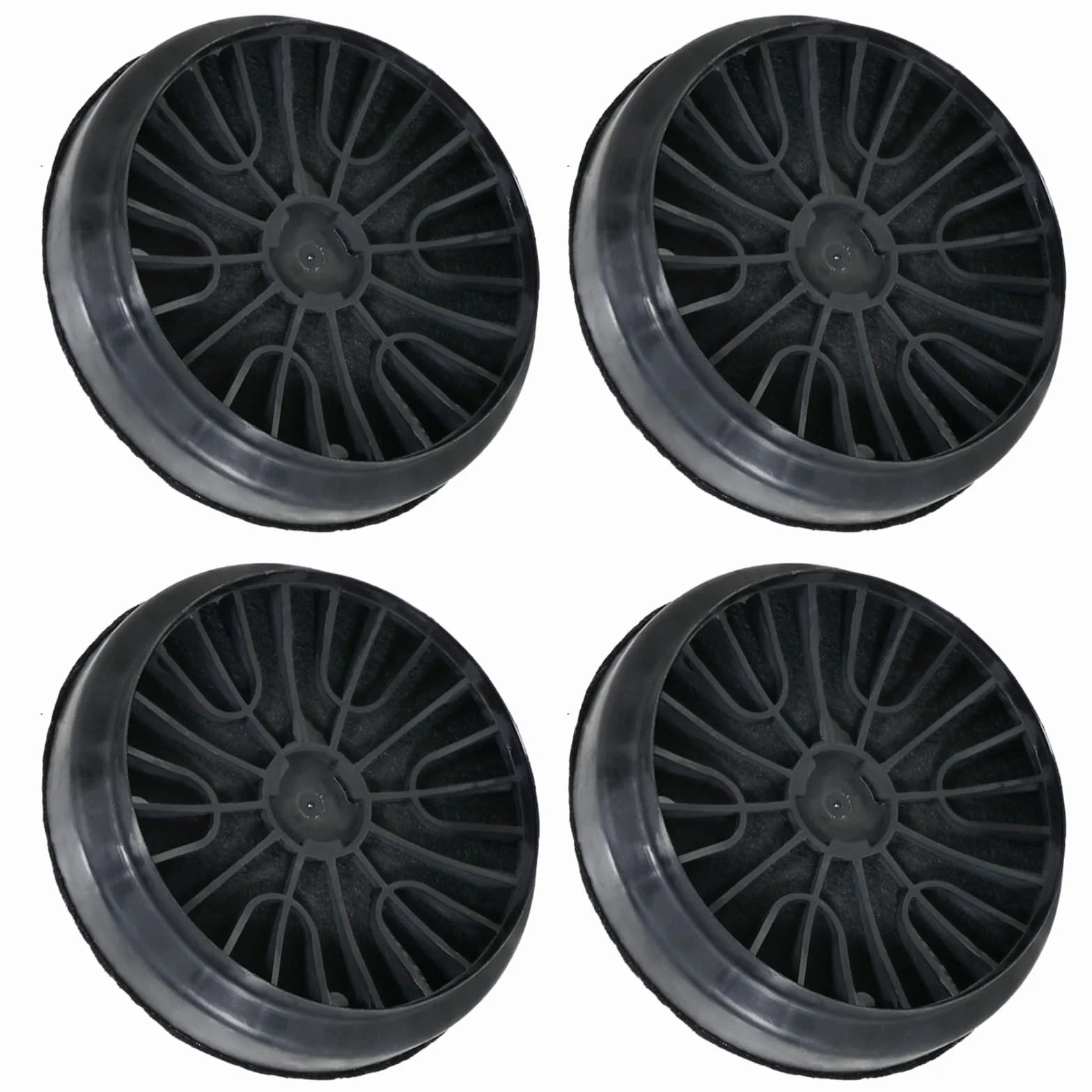 SPARES2GO Filtry węglowe do Neff D66B21N0GB D69B21N0GB okap kuchenny 00743169 Z5138X1 (4 sztuki)