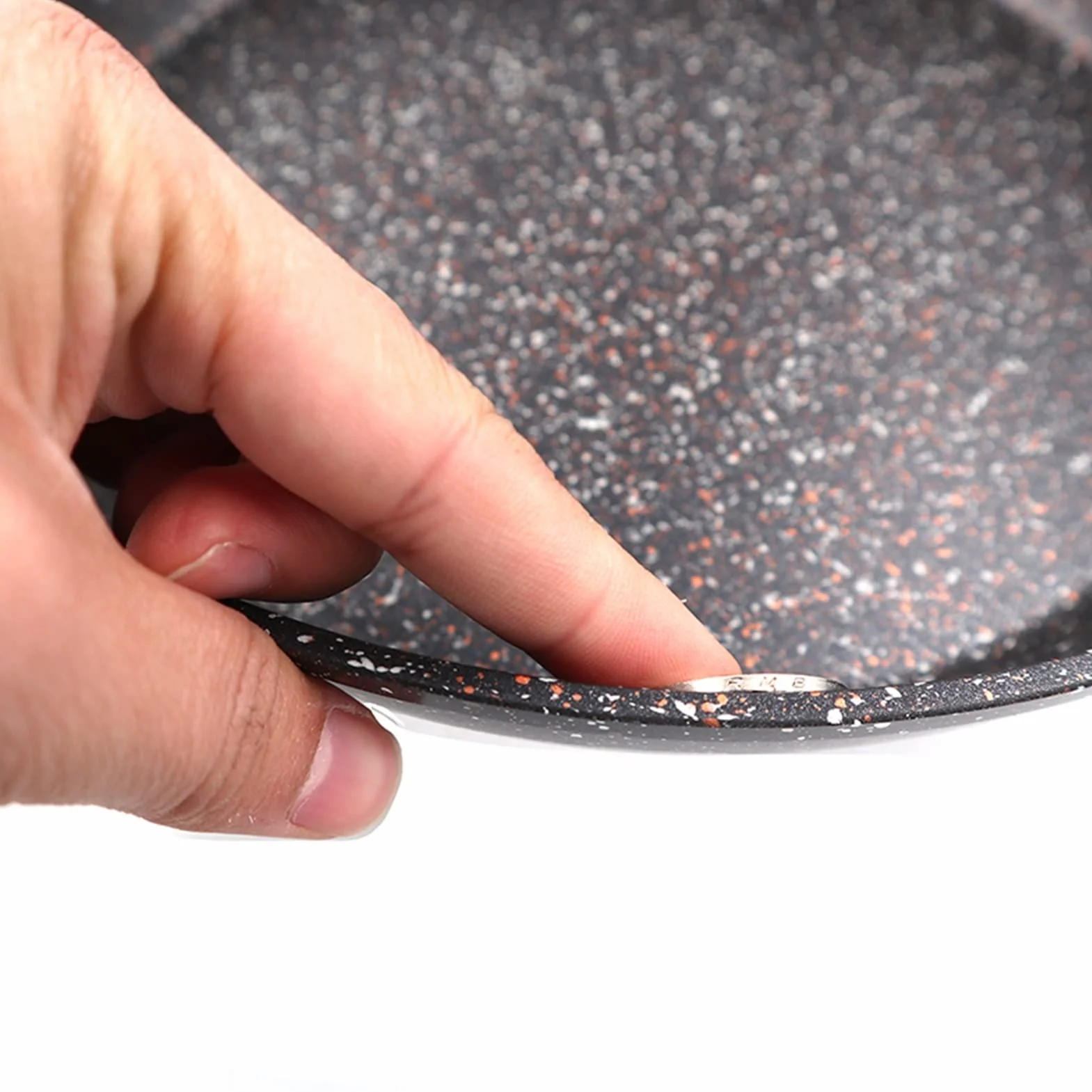 patelnia, Nieprzywierająca patelnia Granitowa Klasyczny design Domowa kuchnia Naczynia kuchenne Kuchenka gazowa(28cm)