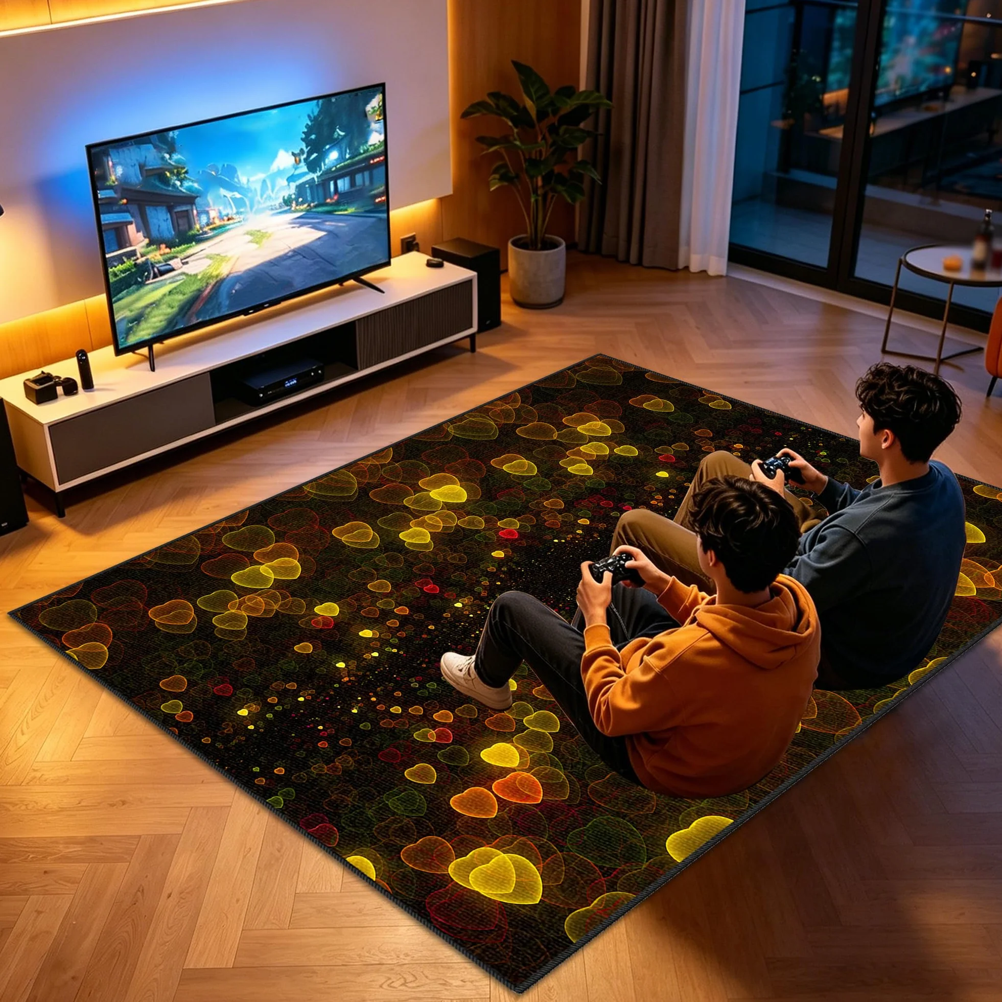 Dywan do sypialni Gaming Mata do gier na krzesło komputerowe 160 x 190 cm Antypoślizgowy dywan krzesło do gier na salę zabaw Dywan do salonu dla graczy Chłopiec