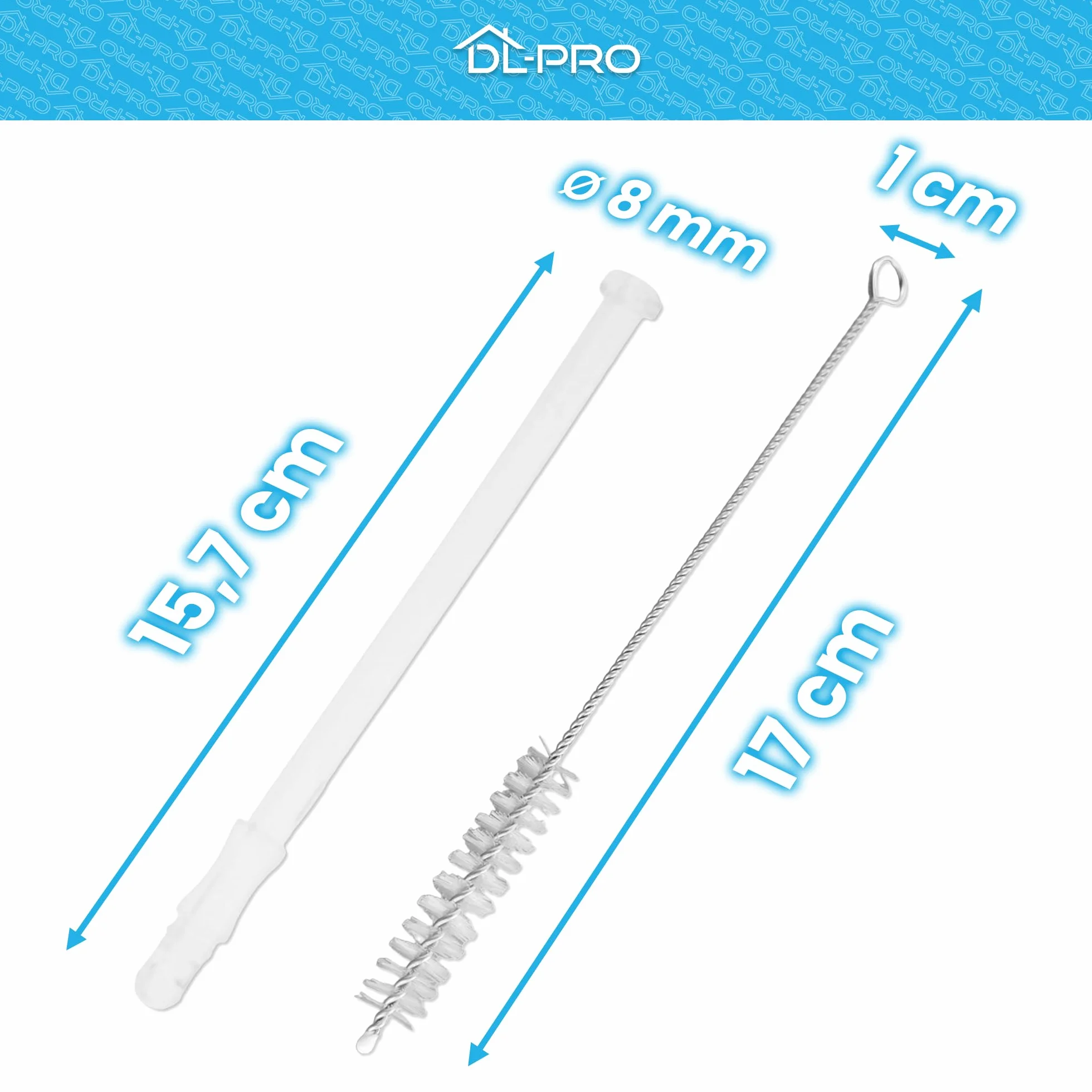 DL-pro 3 x rura ssąca do mleka 15,6 cm do DeLonghi ECAM ETAM ESAM 5313232961, wąż do mleka do LatteCrema Milk System, ekspres do kawy + szczotka do czyszczenia