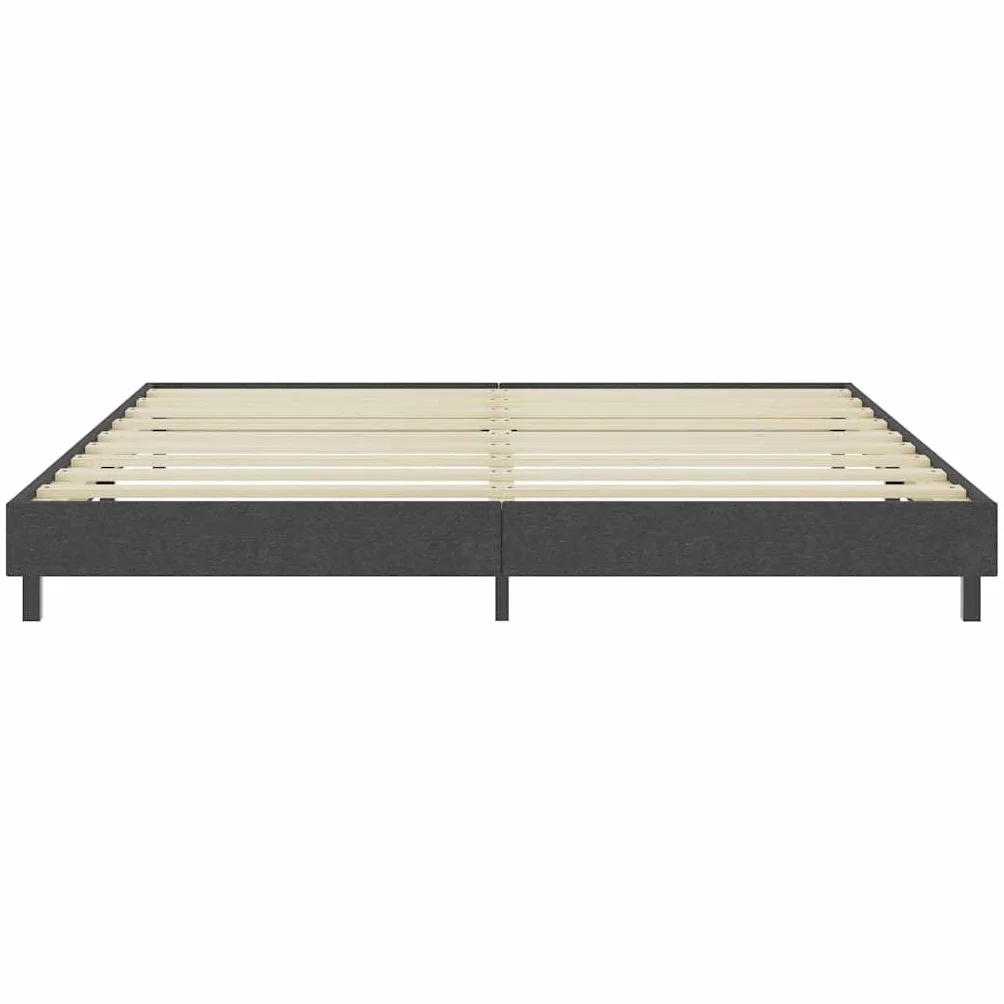 Rama łóżka kontynentalnego, szara, materiał 200 x 200 cm, z wytrzymałą metalową ramą z płyty MDF, do łóżka podwójnego, tapicerowanego, do przechowywania, dla młodzieży, łóżka dziecięcego
