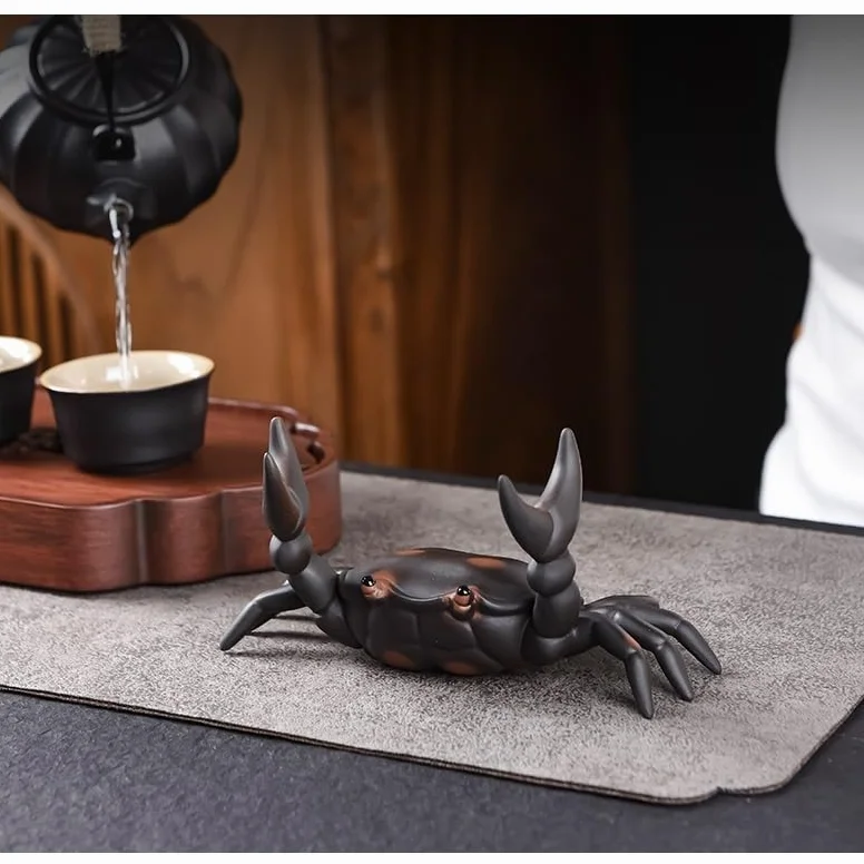 Herbata Zwierzęta Ceramiczne Fioletowy Piasek Kung Fu Zestaw Herbaty Kreatywna Herbata Ozdoby dla Zwierząt Krab Herbata Zabawa Stół Zwierzę Fortuna Figurki