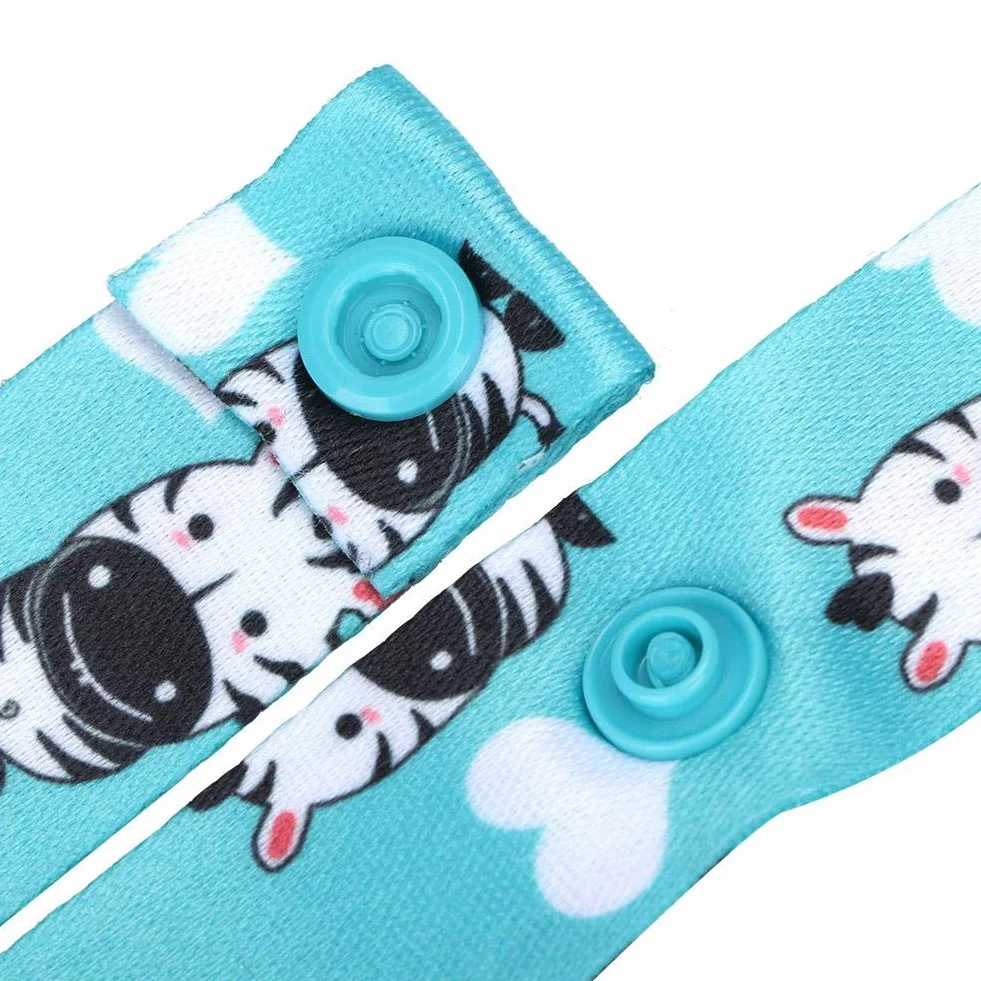 Pasek na kubek niekapek dla dziecka Butelka do karmienia Uchwyt na napoje Regulowany wózek Krzesełko do karmienia Klipsy na zabawki Uniwersalny pasek mocujący dla noworodków (zebra)