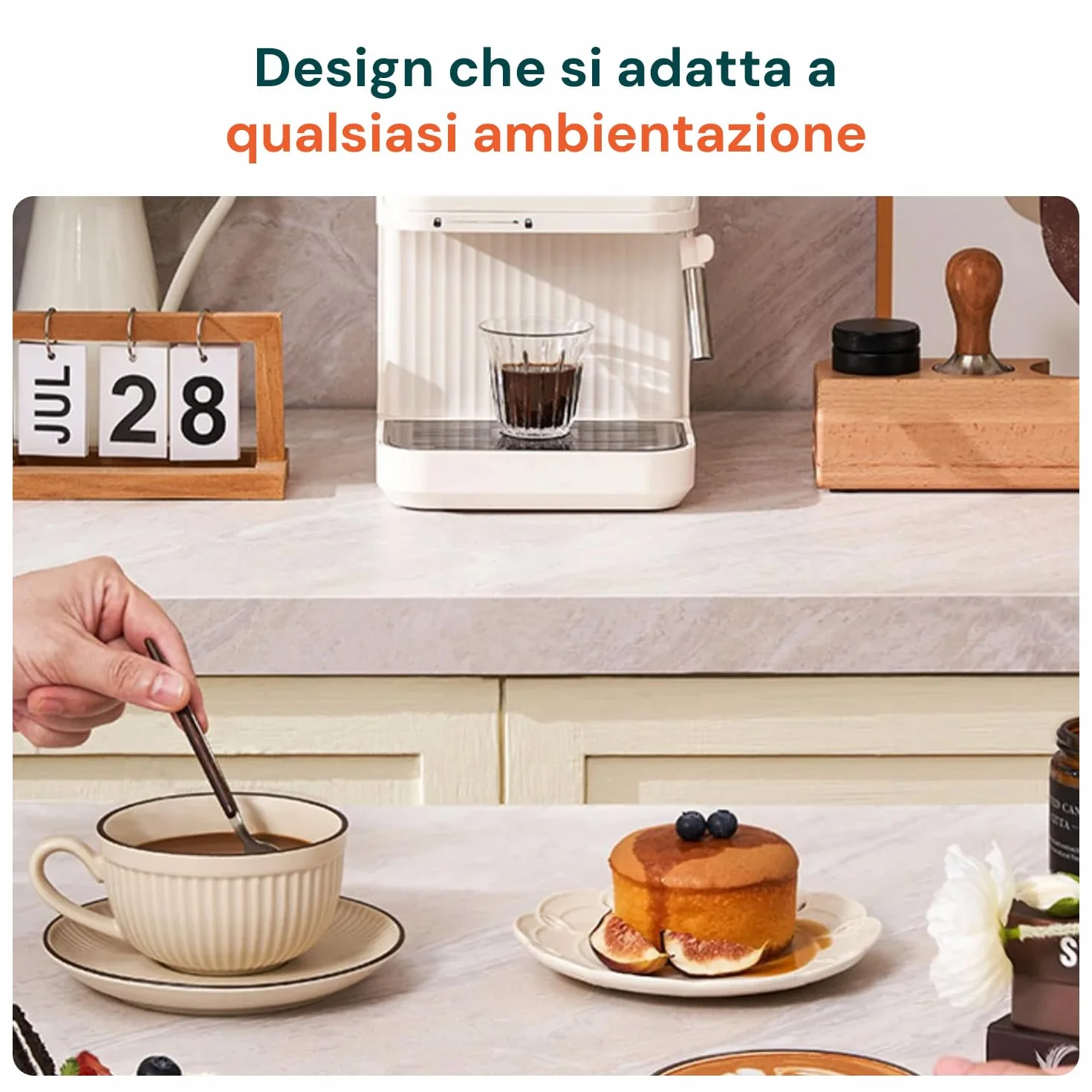 Avilia - Ekspres do kawy 850 W do intensywnego espresso z filtrem ze stali nierdzewnej, 2 l zbiornik i kompatybilność z kawą mieloną i kapsułkami, łatwa obsługa i kompaktowa biała konstrukcja